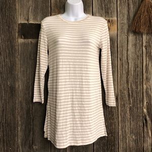 Cream and White Striped Top